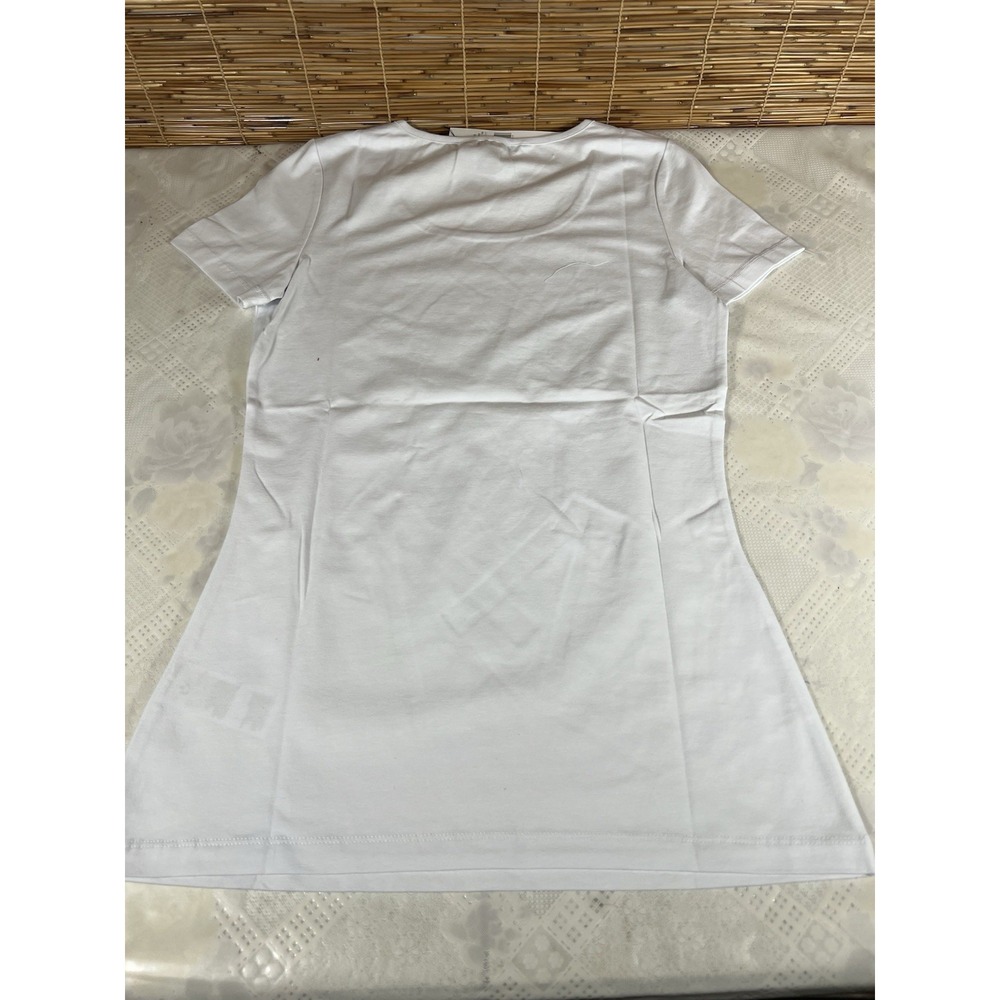 Long Tall Sally Womens XS White Short Sleeve Scoop Neck Tee White - Picture 8 of 8